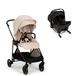 Poussette duo ixxa next biscotti + siège auto pipa urbn caviar