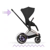 Poussette duo électrique e-priam 3 avec nacelle pliable châssis rosegold sepia black