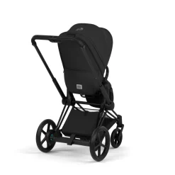 Poussette duo électrique e-priam 3 avec nacelle pliable châssis matt black sepia black