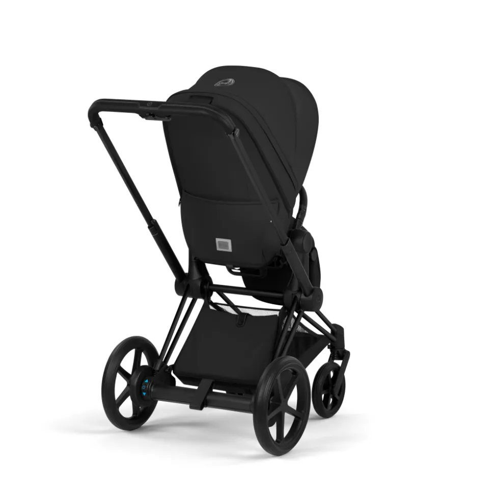 Poussette duo électrique e-priam 3 avec nacelle pliable châssis matt black sepia black