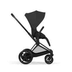 Poussette duo électrique e-priam 3 avec nacelle pliable châssis matt black sepia black
