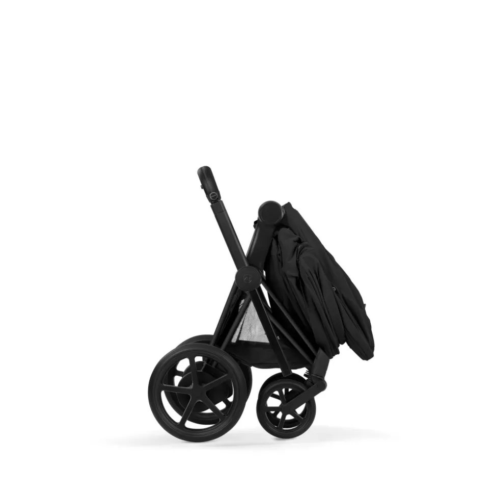 Poussette duo électrique e-priam 3 avec nacelle pliable châssis matt black sepia black