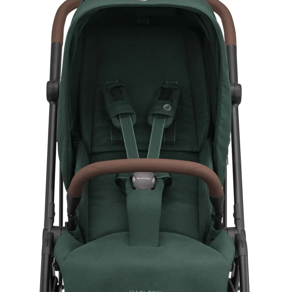 Poussette duo leona 2 + siège auto pebble 360 twillic green