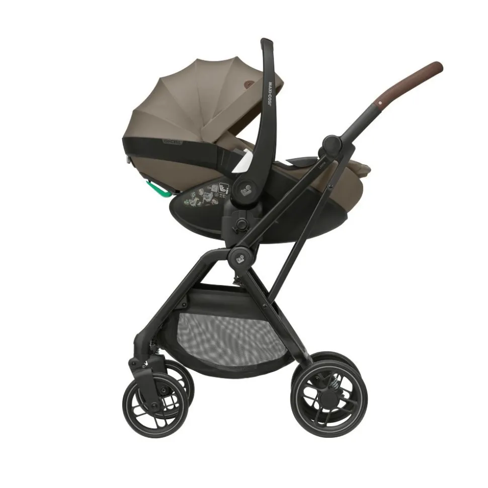 Poussette duo leona 2 + siège auto pebble 360 pro 2 twillic truffle