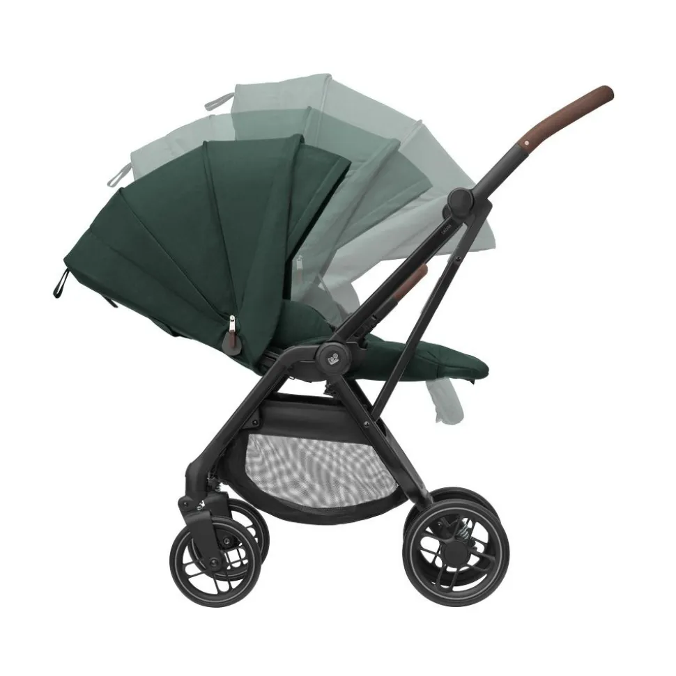 Poussette duo leona 2 + siège auto pebble 360 essential green + base familyfix 360