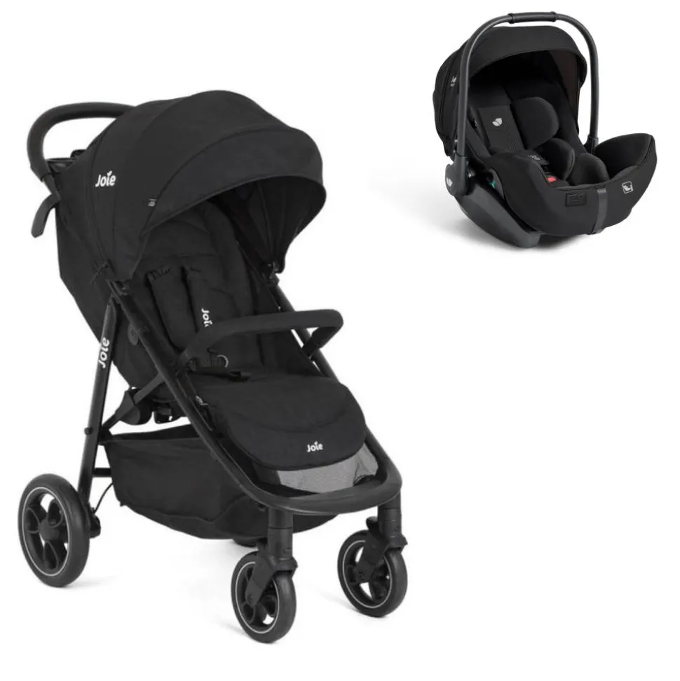 Poussette duo litetrax shale + siège auto i-level pro eclipse noir