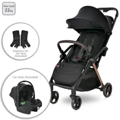 Poussette duo loret + coque spirit noir