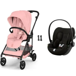 Poussette duo melio carbon 6 candy pink avec siège auto cloud g i-size