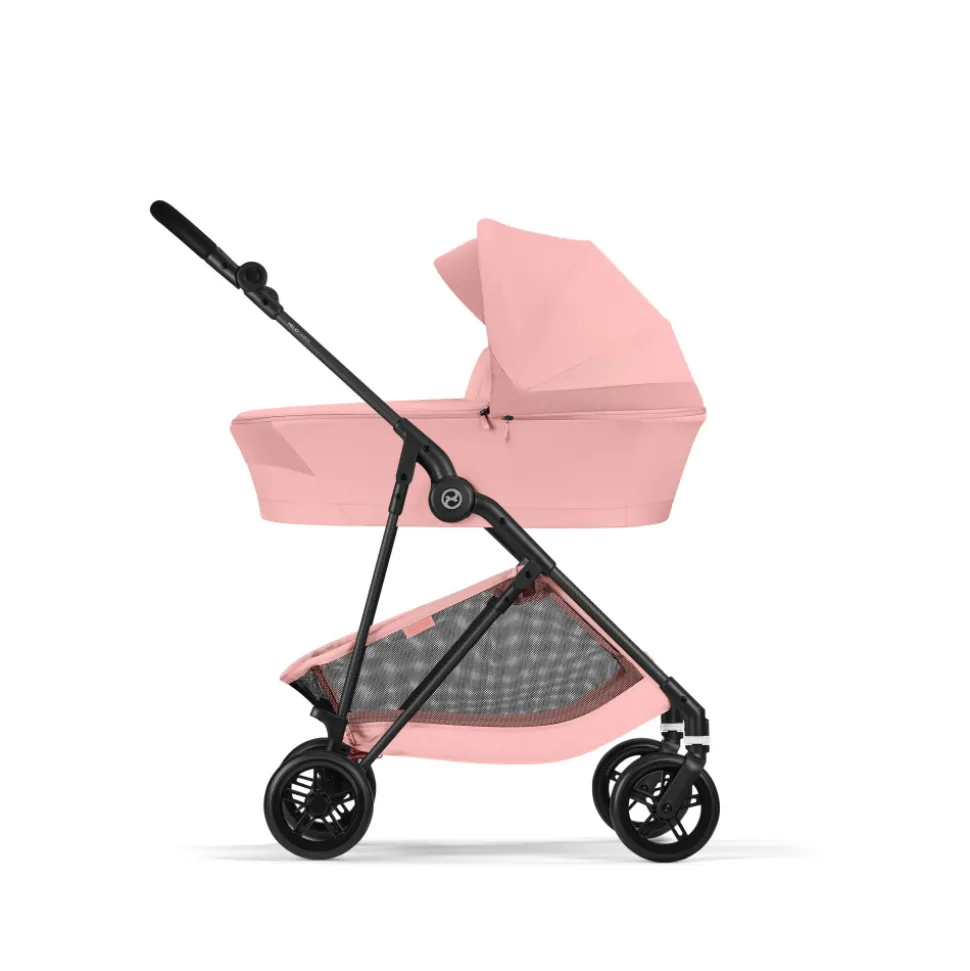 Poussette duo melio carbon 6 candy pink avec nacelle melio cot