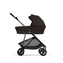 Poussette duo melio carbon 6 chocolate brown avec nacelle melio cot