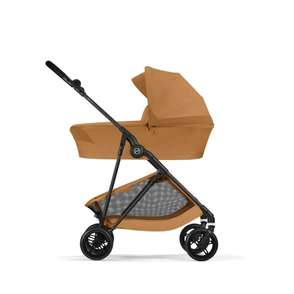 Poussette duo melio carbon 6 cinnamon yellow avec nacelle melio cot