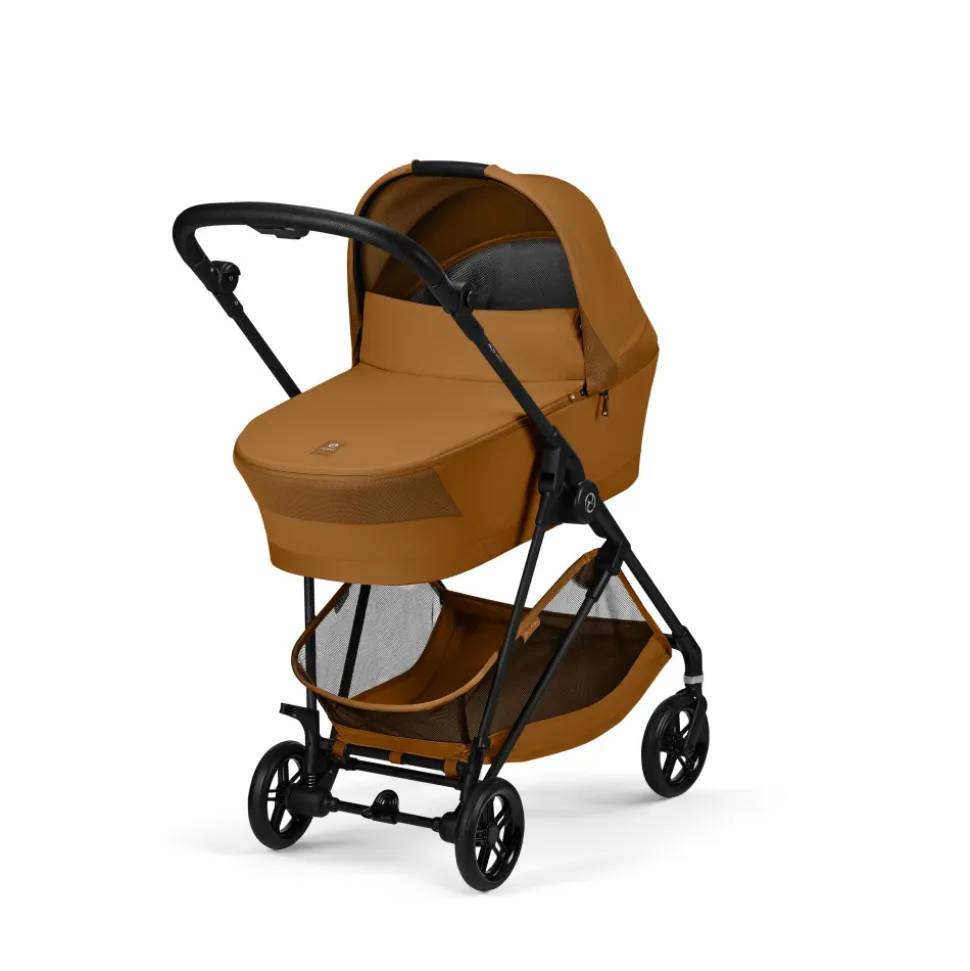Poussette duo melio carbon 6 cinnamon yellow avec nacelle melio cot