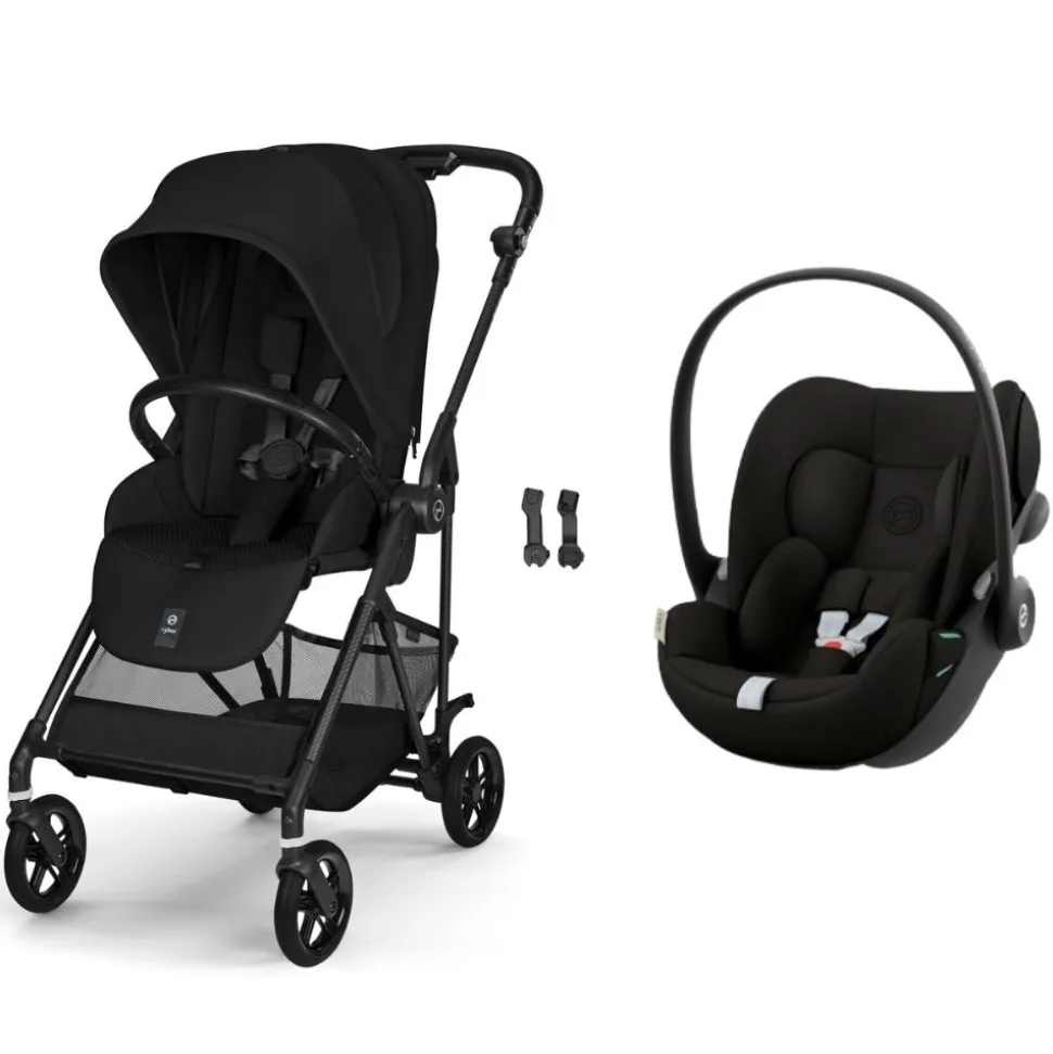 Poussette duo melio carbon 6 magic black avec siège auto cloud g i-size