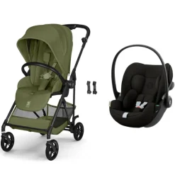 Poussette duo melio carbon 6 moss green avec siège auto cloud g i-size