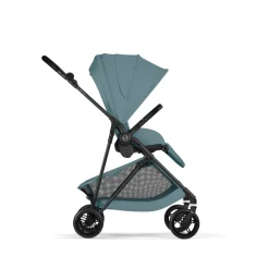 Poussette duo melio carbon 6 stormy blue avec siège auto aton b2 i-size