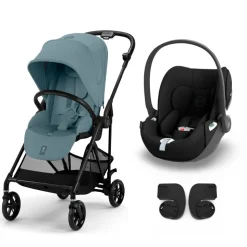 Poussette duo melio carbon stormy blue + cloud t i-size
