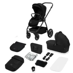 Poussette duo meril + nacelle black onyx