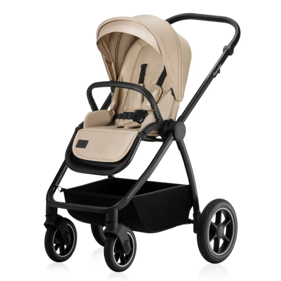 Poussette duo meril + nacelle beige sand