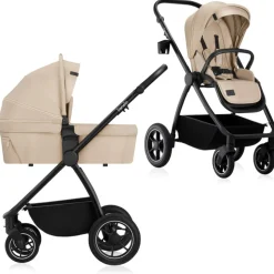 Poussette duo meril + nacelle beige sand
