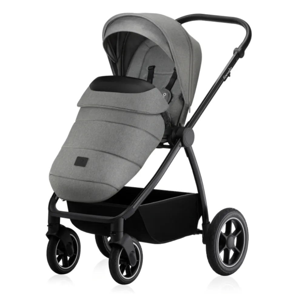 Poussette duo meril + nacelle grey stone