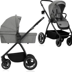 Poussette duo meril + nacelle grey stone