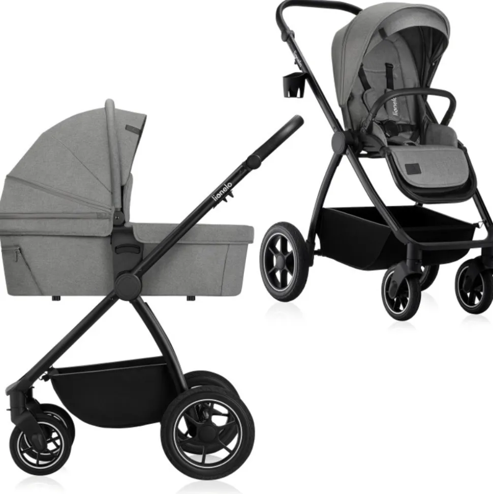Poussette duo meril + nacelle grey stone