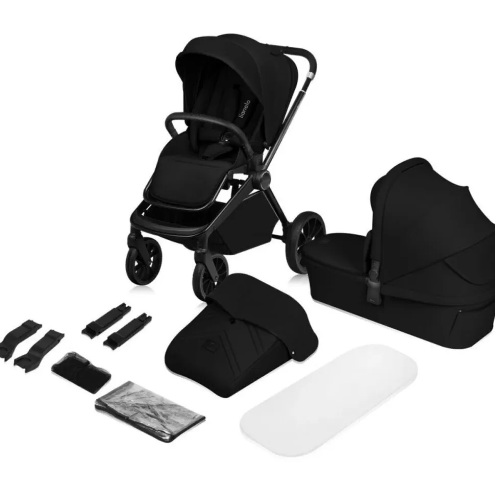 Poussette duo mika plus + nacelle black onyx