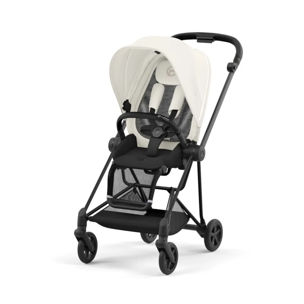 Poussette duo mios 3 off white châssis matt black + cloud t i-size