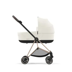 Poussette duo mios 3 off white châssis rose gold + nacelle luxe