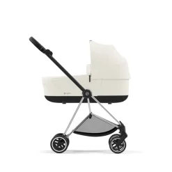 Poussette duo mios 3 off white châssis chrome black + nacelle luxe