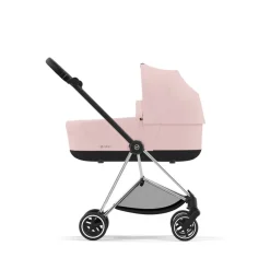 Poussette duo mios 3 peach pink châssis chrome black + nacelle luxe