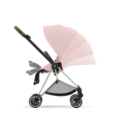 Poussette duo mios 3 peach pink châssis chrome brown + nacelle luxe