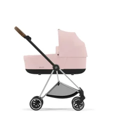 Poussette duo mios 3 peach pink châssis chrome brown + nacelle luxe