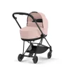 Poussette duo mios 3 peach pink châssis matt black + nacelle luxe