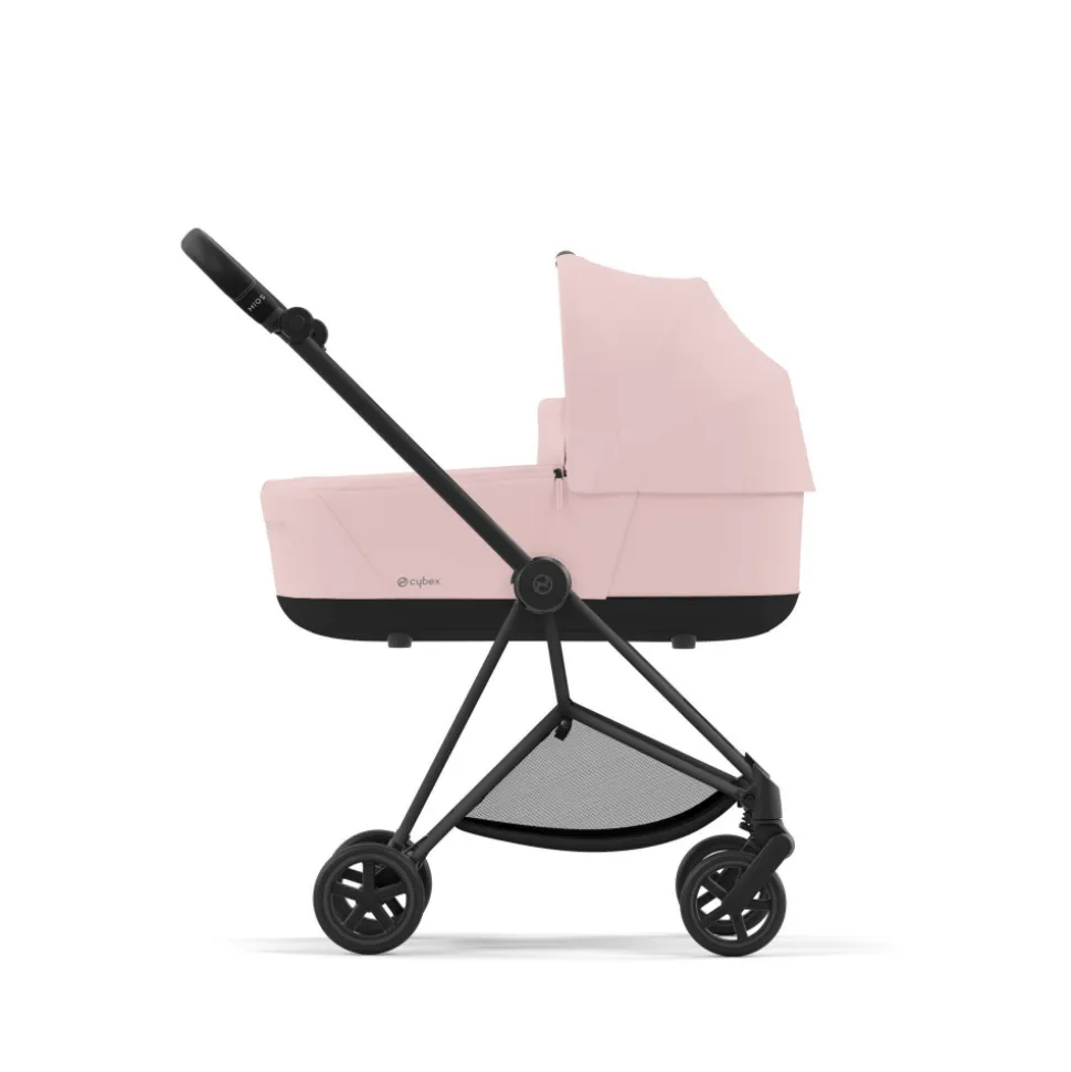Poussette duo mios 3 peach pink châssis matt black + nacelle luxe