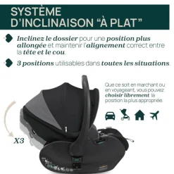 Poussette duo mysa + siège auto first seat recline i-size amber glow