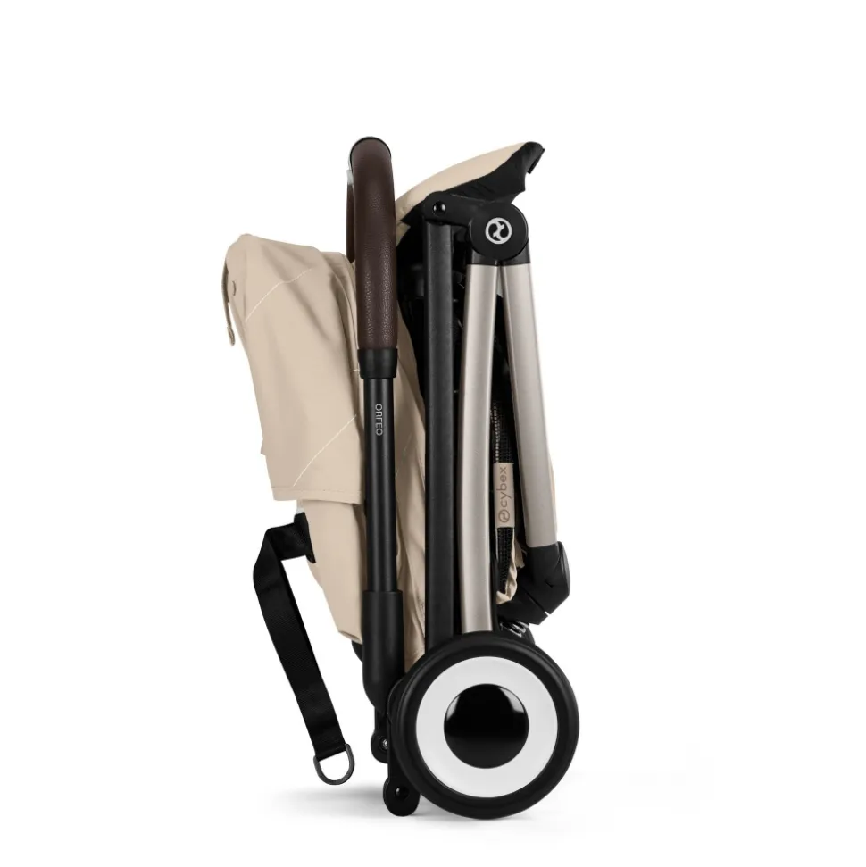Poussette duo orfeo 3 compacte almond beige avec siège auto cloud g i-size