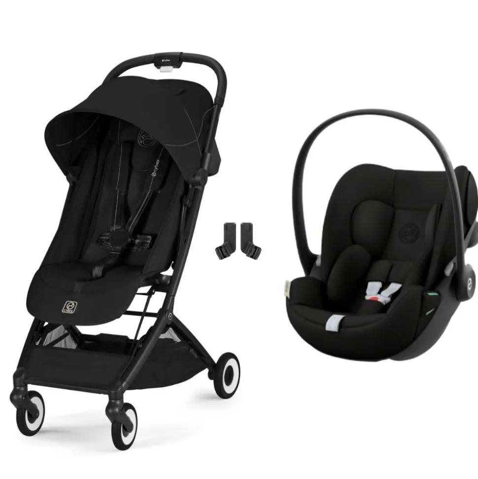 Poussette duo orfeo 3 compacte magic black avec siège auto cloud g i-size