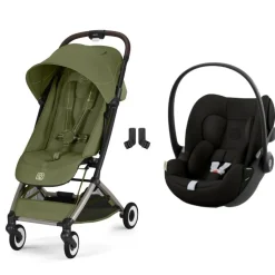 Poussette duo orfeo 3 compacte moss green avec siège auto cloud g i-size