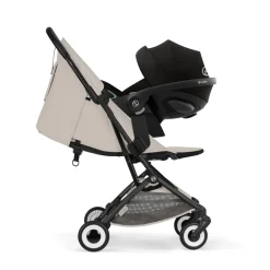 Poussette duo orfeo 3 compacte dune grey avec siège auto cloud t i-size