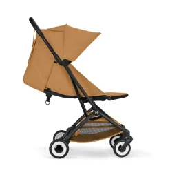 Poussette duo orfeo 3 compacte cinnamon yellow avec siège auto aton b2 i-size