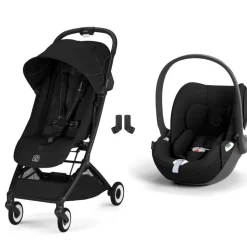 Poussette duo orfeo 3 compacte magic black avec siège auto cloud t i-size