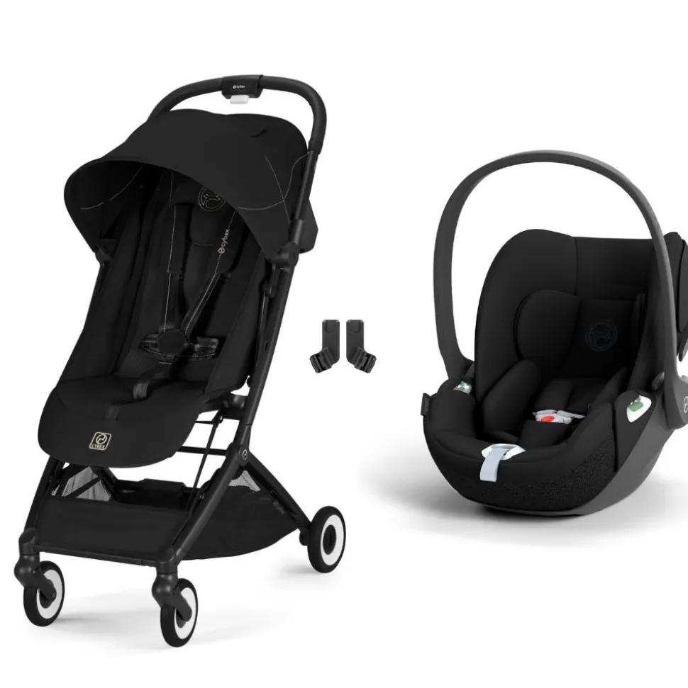 Poussette duo orfeo 3 compacte magic black avec siège auto cloud t i-size