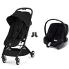 Poussette duo orfeo 3 compacte magic black avec siège auto aton b2 i-size