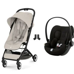 Poussette duo orfeo 3 compacte dune grey avec siège auto cloud g i-size
