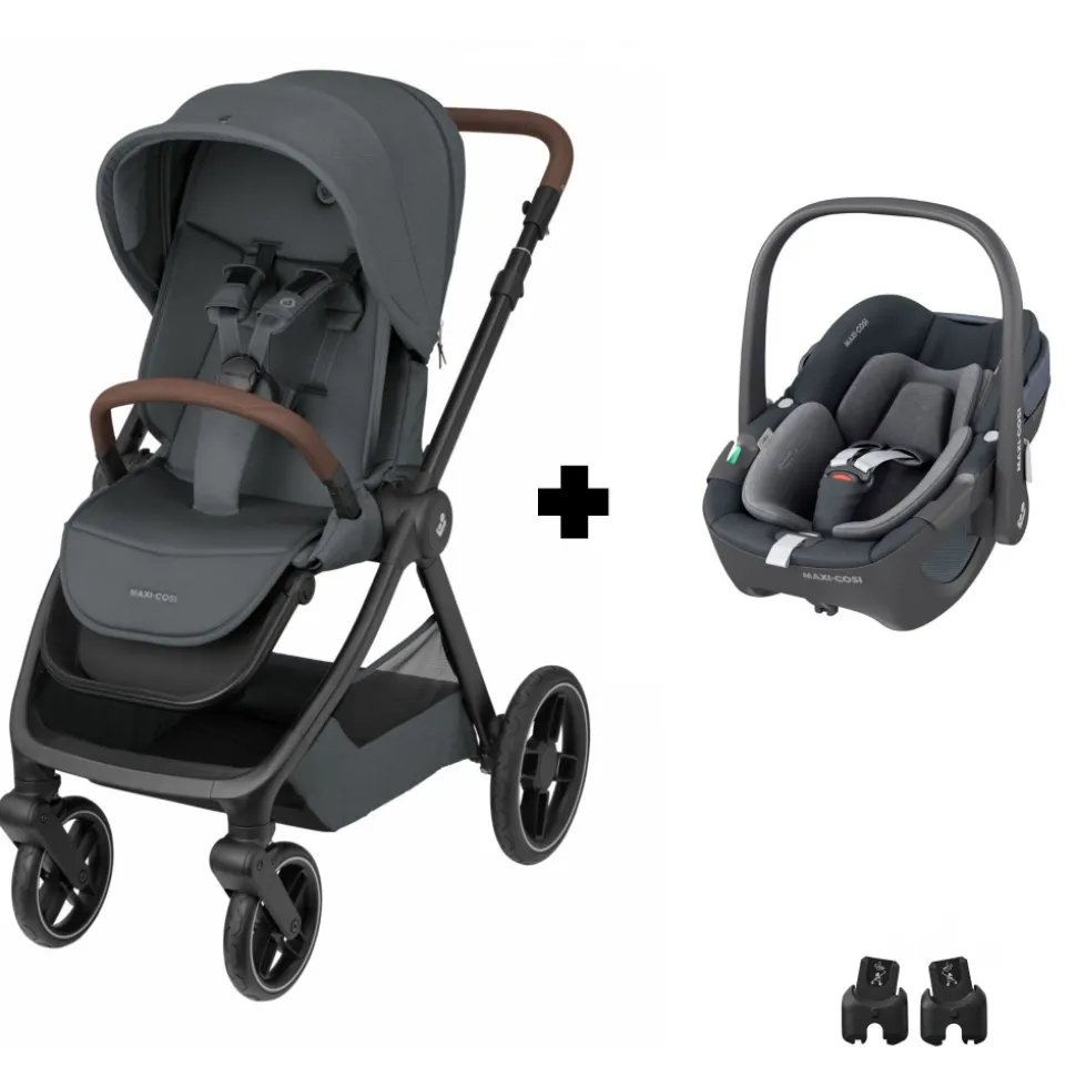 Poussette duo oxford + siège auto pebble 360 twillic graphite