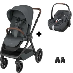 Poussette duo oxford twillic graphite + siège auto pebble 360 pro2 i-size twillic graphite