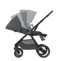 Poussette duo oxford twillic graphite + siège auto i-size pebble 360 essential graphite