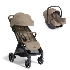 Poussette duo parcel lx signature sandstone beige + siège auto i-snug 2 cashew