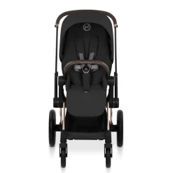 Poussette duo priam 5 avec nacelle pliable châssis rosegold sepia black